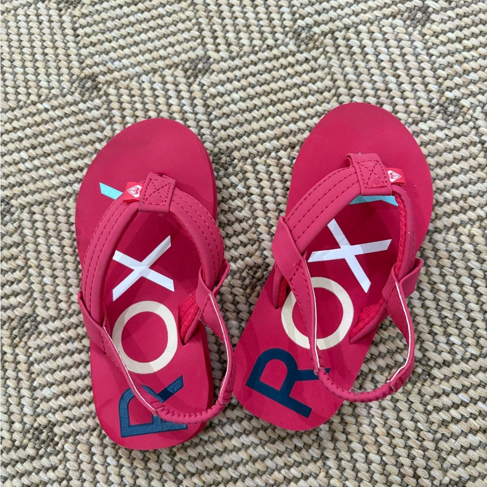 Roxy Kids Bright Pink Flip Flops